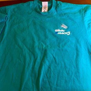 Gillette Mach 3 Teal Cotton Tee